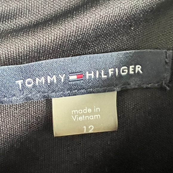 Tommy Hilfiger Womens Black Floral Velvet Holiday Christmas Party Midi Dress 12 - Picture 3 of 7